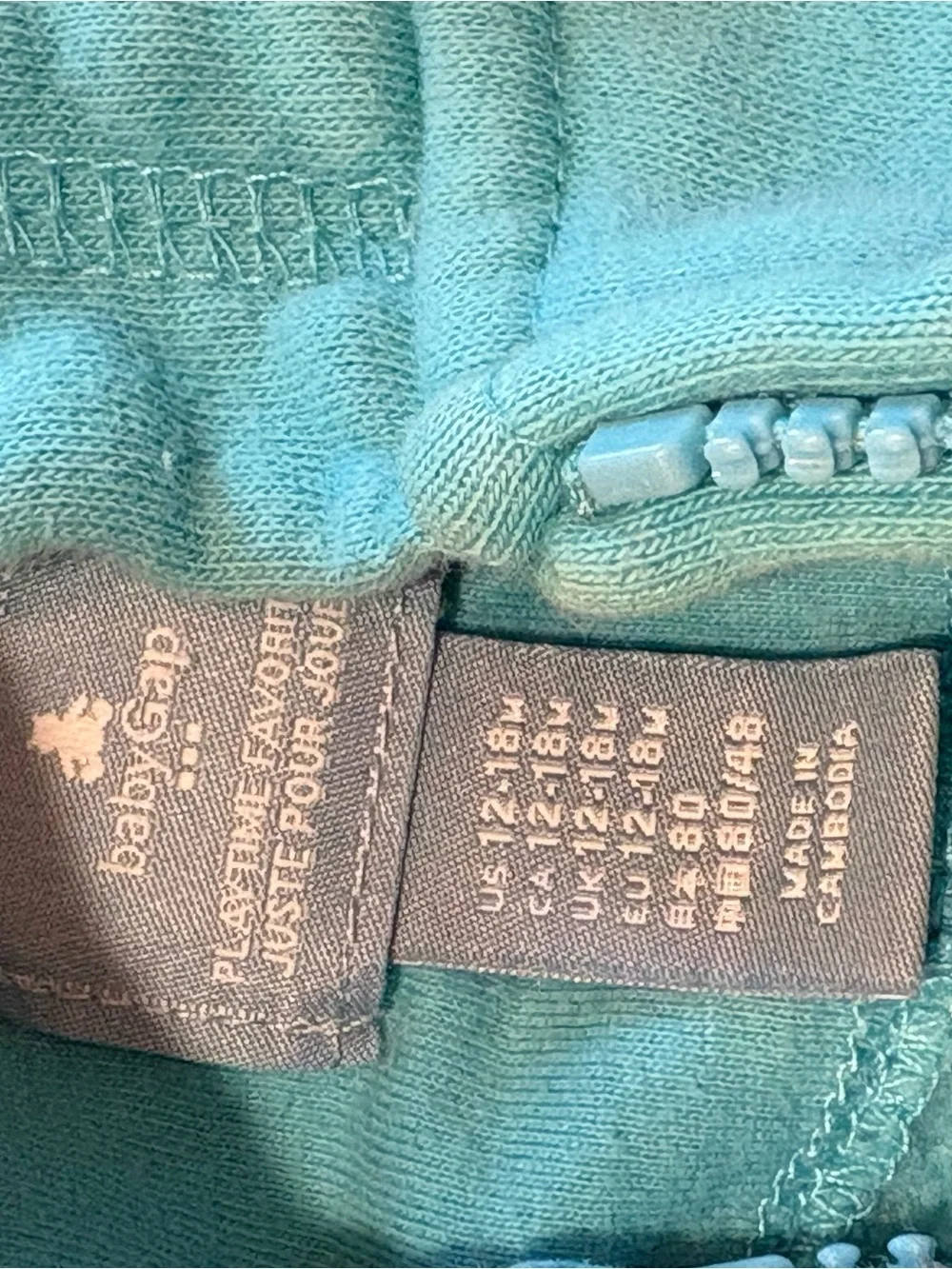 Babygap Light Blue Hooded Cotton Zip-Up Sweatshirt 12-18months
